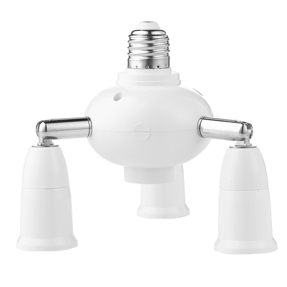 E27 6 5 4 3 in 1 LED Light Bulbs Adjustable Socket Adapter Splitter Standard Lamp Holder Base Converter for Home Indoor Lighting
