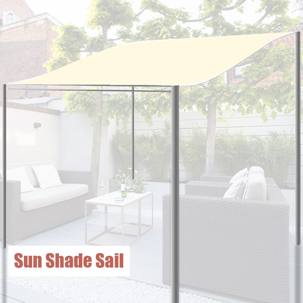 Wear Resistant Pergola UV Block Sun Shade Sail Waterproof Awning Polyester Outdoor Patio Easy Install Shading Backyard Garden