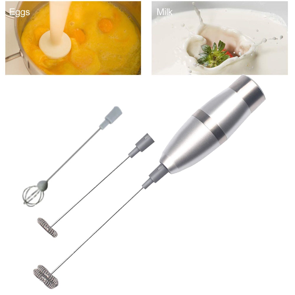 Espumador de leche eléctrico, espumante de bebida de café, batidora mexclador agitador de café, batidor de huevos para revolver mantequilla y leche
