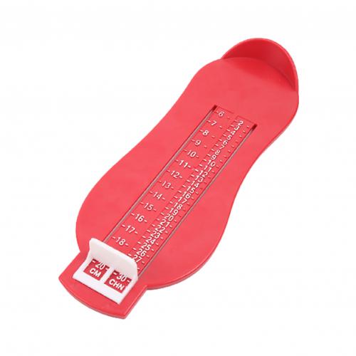 6-20Cm Baby Voet Heerser Kinderen Voet Lengte Meten Apparaat Kind Schoenen Calculator Voor Chikdren Baby Schoenen Fittings gauge Gereedschap: Rood