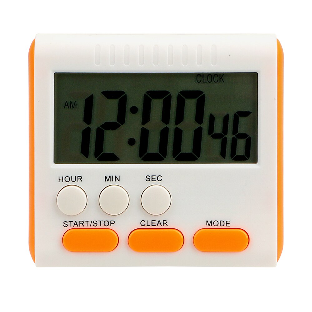 NICEYARD Cooking Timer Memory Function Kitchen Timer Count Up Down Alarm Clock 12 Hours Magnetic Large LCD Digital Timers: Orange