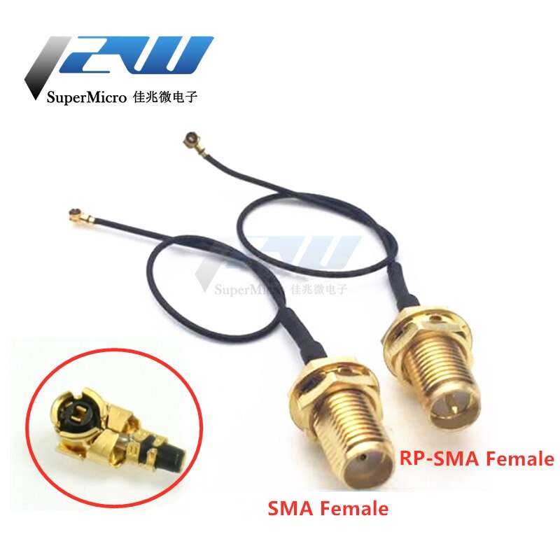 5-stück SMA / RP-SMA weibliche zu MHF4 IPEX IPX RF stecker Zopf kabel für Mini 0,81mm PCI karte intel WIFI Bord 10cm 15cm 20cm 30cm