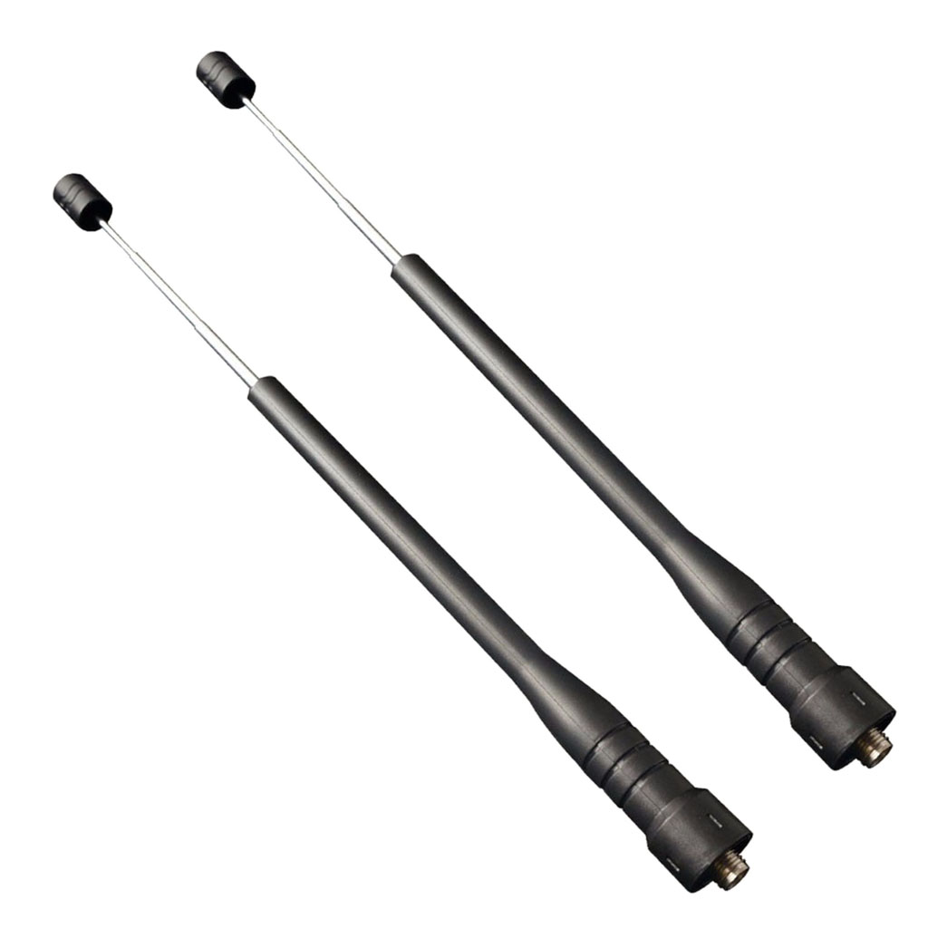 2pcs SMA-Female Extendable VHF / UHF (144 / 430Mhz) Radio Antennas for
