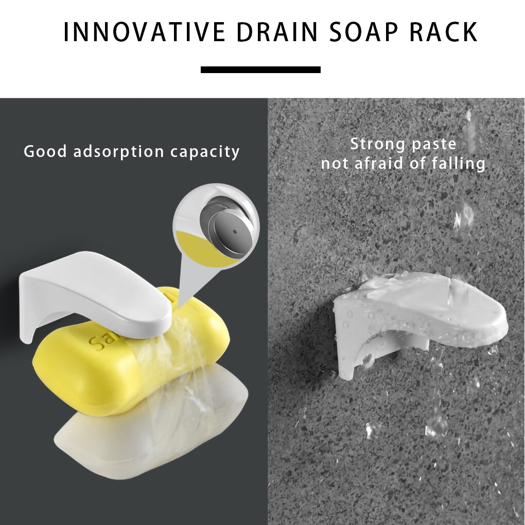 Magnetic Soap Dish Container Dispenser Wall Attachment Adhesion Soap Holder Kitchen Household Bathroom Magnet