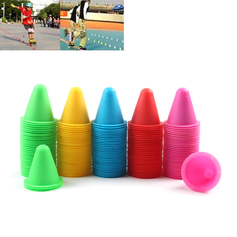 20pcs Agility Maker Cones for Slalom Roller Skating Training Traffic Cone Sports 3 inch brightly colored Cones durable