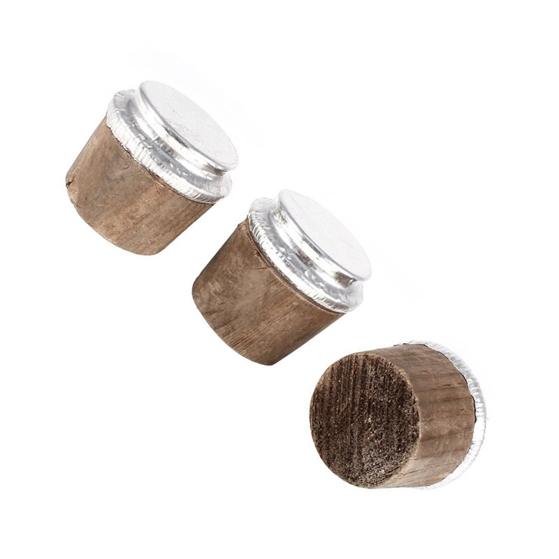 Bouteille thermos en bois, diamètre du fond ELEG-37mm, en liège, ton argent, 3 pièces