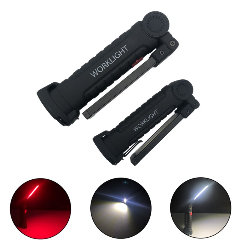 USB Rechargeable Flashlight Magnetic 5 Modes COB Led Work Light Waterproof Torch for Car Repair