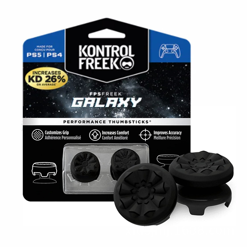 Freek galaxy fps para playstation ps4 bastão analógico de alta ascensão ps5 joystick controlador desempenho comando vara jogo tampa de silicone: Azul Escuro