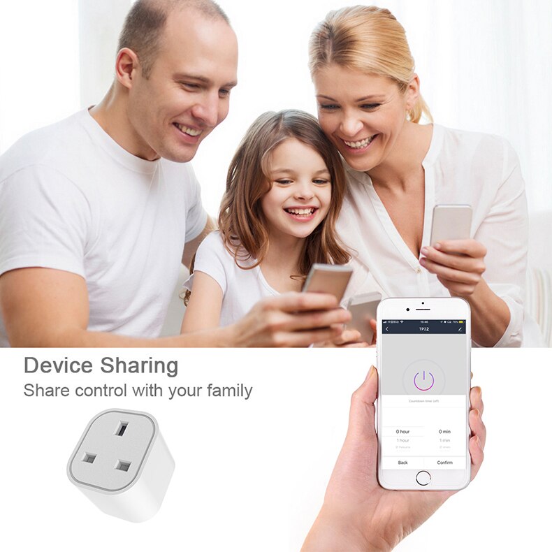 WIFI Wireless UK Plug Voice Control Remote Socket Smart Timer Plug Home Fire Retardant PC Smart Power Socket For Alexa Google