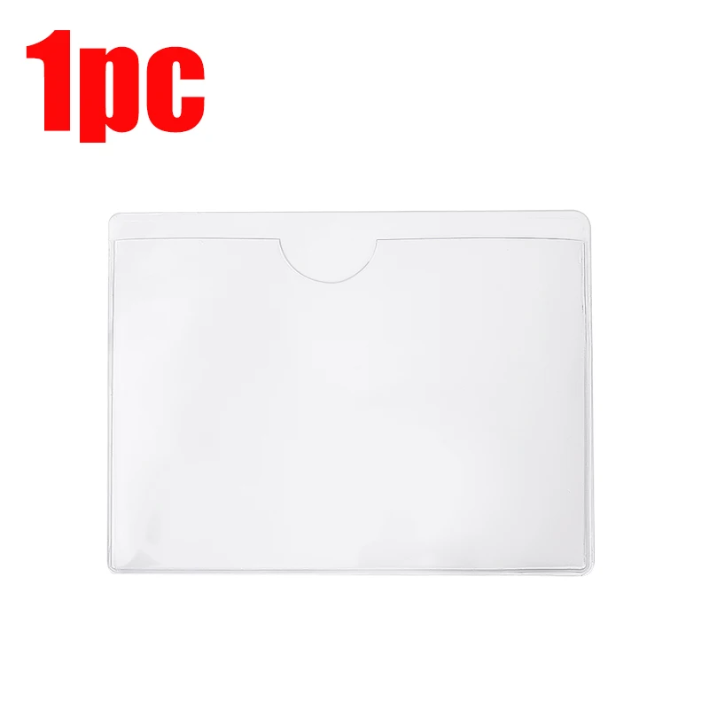 Auto Windschutzscheibe transparent Kartenhalter Parkplatz bestehen Etikett einstellen Tragbare selbstklebende Schutzfolie Karten Identifikationskartenhalter: Braun