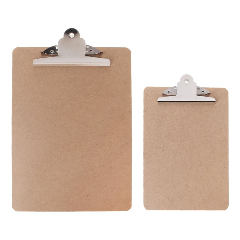 Portable A4/A5 Wooden Writing Clip Board File Hardboard with Batterfly Clip for Office School Stationery Supplies