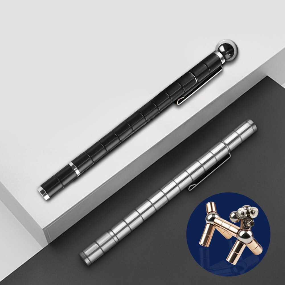 Metal Magnetic Pen Decompression Toy Gel Pen Multifunction Fidget Touch Pen School Office Writing Stationery