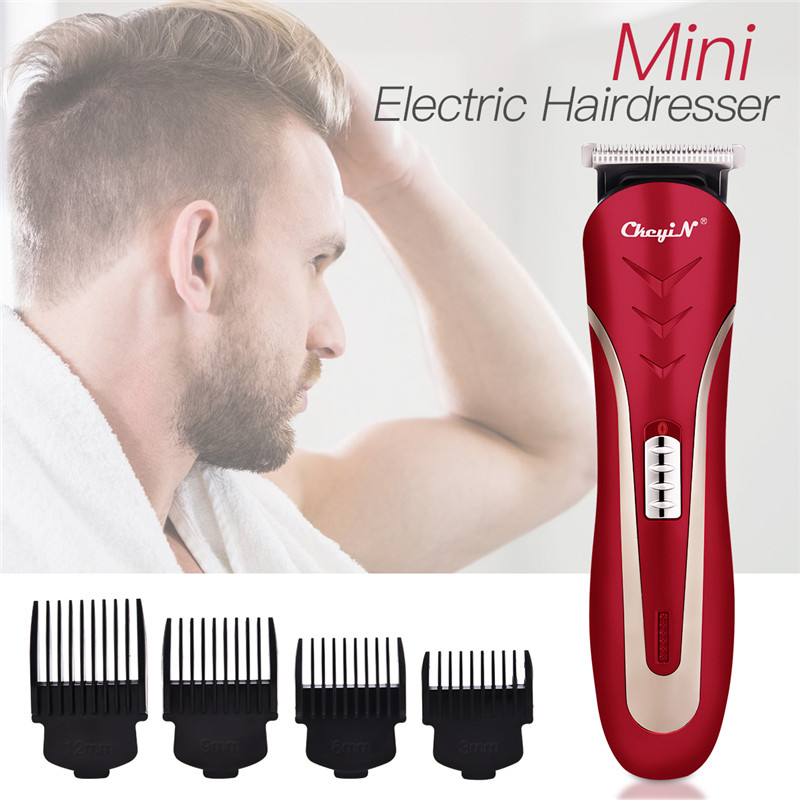 Powerful Lithium Battery Carbon Steel Head Hair Trimmer Rechargeable Electric Razor Men Beard Shaver Electric Hair Clipper