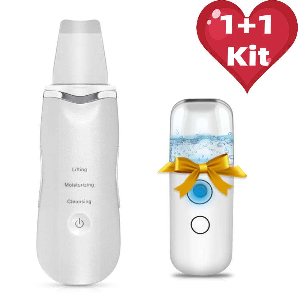 Ultralyd eksfolierende ansiktsrens scrubber hudorm kvisefjerner ansikt peeling maskin pore fuktighetsgivende ansiktsløftende maskin: Type 1