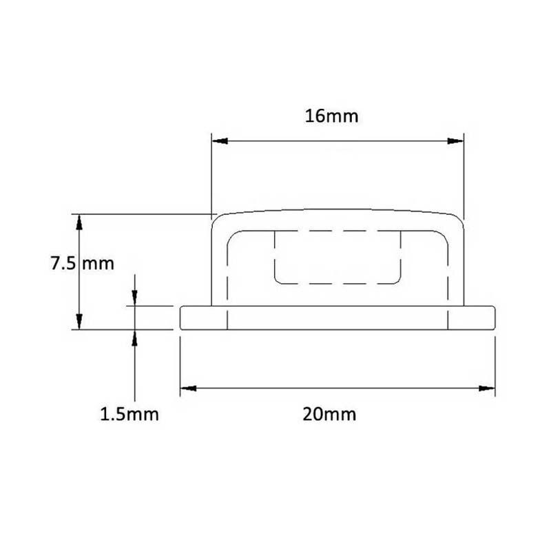 (6p/ pack) Switch Tail Cap for Flashlight 16mm Silicone Tailcap Flashlight DIY Parts LED Flashlight Torch Tailcaps
