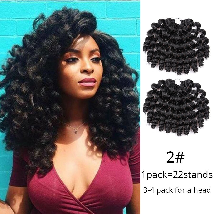 Leeons Jumpy Wand Curl Hair Extension For Braids Jamaican Bounce Crochet Hair Jumbo Braid Synthetic Braiding Hair For Women: #2