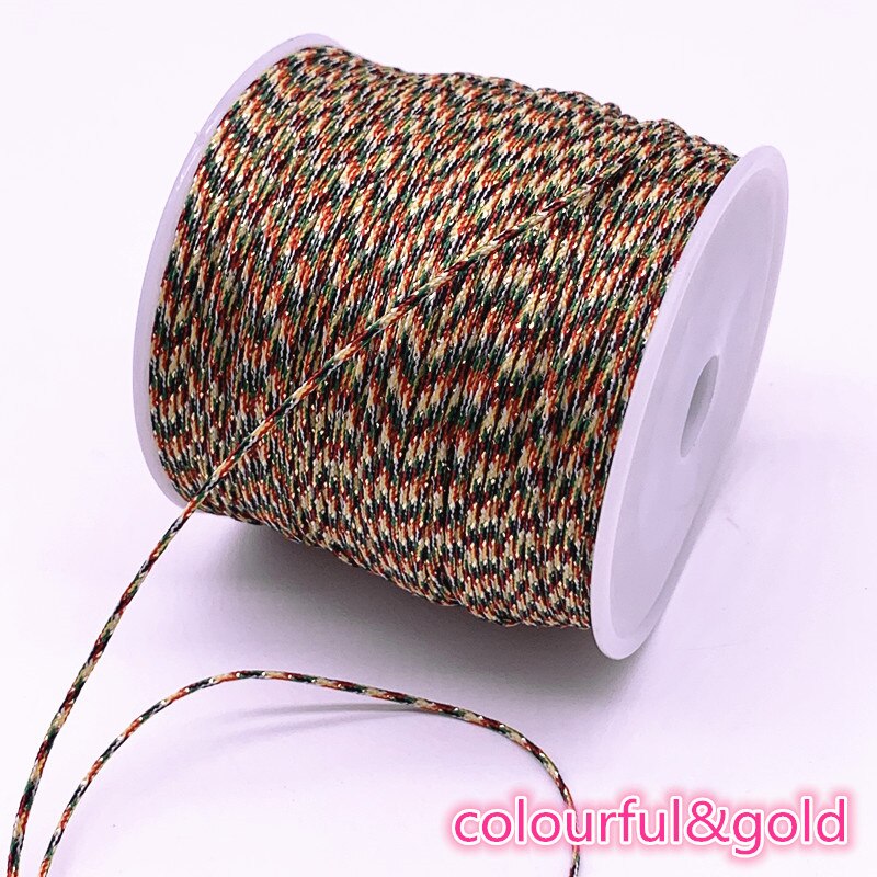 Bracelet de fil en Nylon 100 mètres/rouleau, cordon en macramé, nœud chinois, tressé, glands bricolage-même, fil à perles,: 05