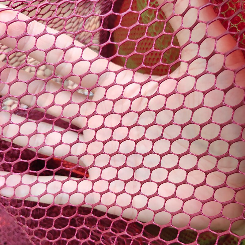 Fishing Net Collapsible Shrimp Bait Trap Dip Net Cage Keep Alive Nylon Mesh Stainless Steel Double-Loop Fish Accessories Bag