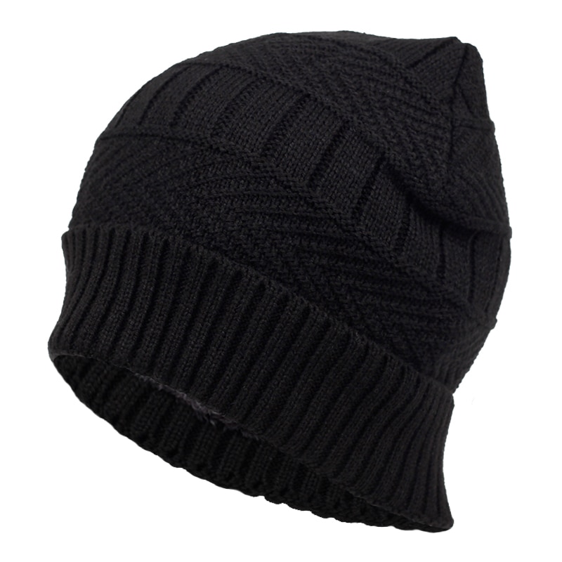 nueva serie monocolor gorro de punto modelos de otoño e invierno más sombreros de terciopelo hip hop gorra fría al aire libre gorras de lana salvaje: Black