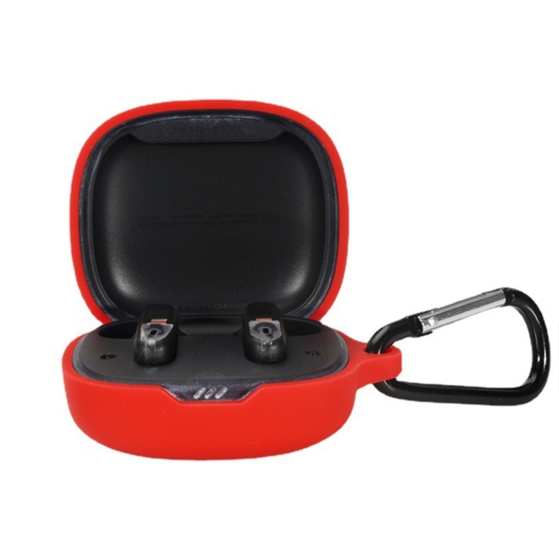 Compatible for JBL Wave Flex Headphone Cover-Shockproof Anti-scratch Protective Sleeve Washable Housing Dustproof Shells: Red
