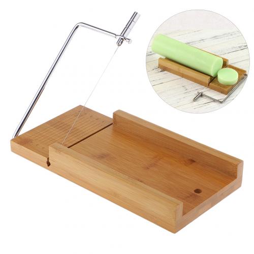 Wooden Silicone Soap Loaf Cutting Mold and Soap Cutter Wire Slicer, for DIY Soap/Cake/Chocolate Making Tools: Default Title
