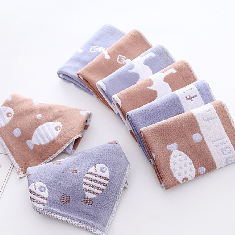 Antibakteriell icke-tvinnad badhandduk musik tecknad kattmönster badrumstillbehör 1pc baby ansiktshandduk