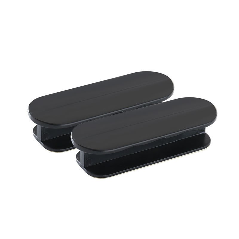 2pcs Door Handles Furniture Knobs Self-adhesive Multi-purpose Wardrobe Pulls Toilet Window Handle Cabinet Door Finger Plates: black
