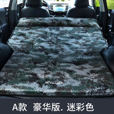 Car SUV rear trunk travel bed Car rear seat air bed sleeping artifact mattress car inflatable bed Thick wear-resistant odorless: camouflage