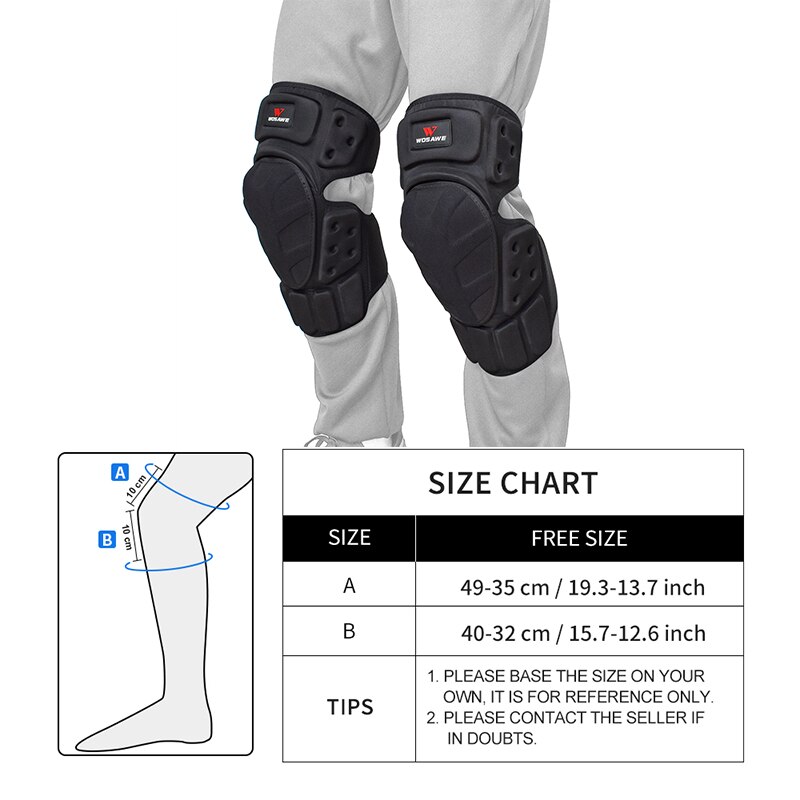 WOSAWE Motorcycle Body Armor Motorcycle Jacket Motocross Moto Vest hip pad Protector Off-Road Dirt Bike Shorts Protective: Only Knee Pads / S