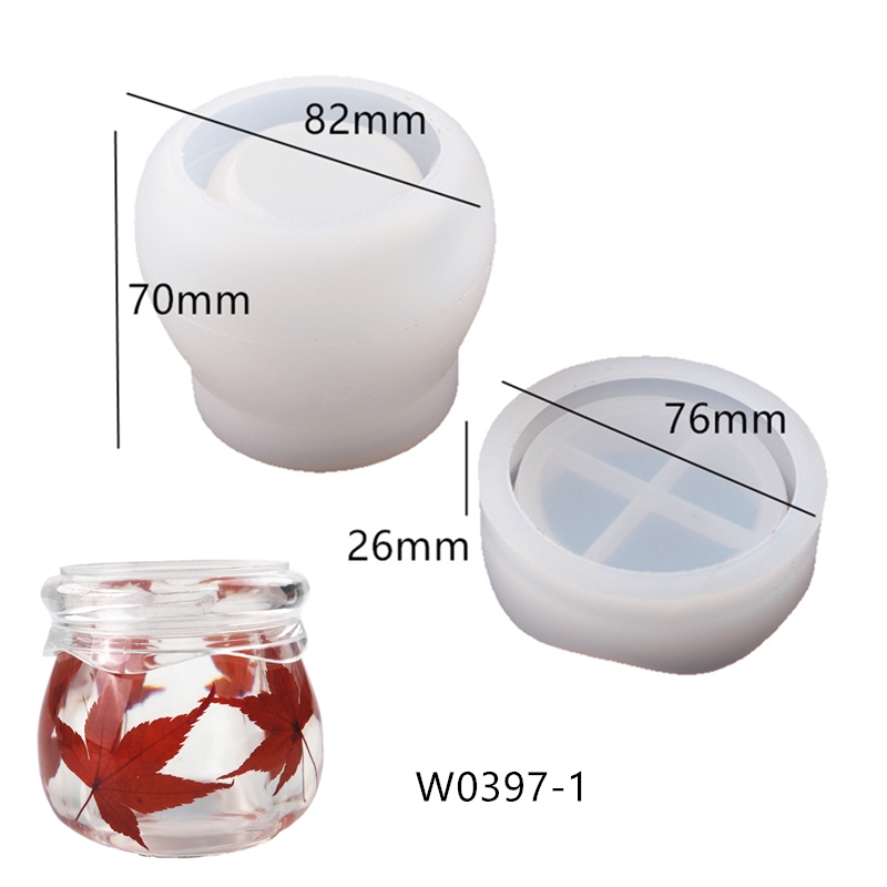 Storage Box Clay Silicone Mold For DIY Making Pudding Cookies Candy Organizer Boxes Epoxy Resin Molds With Lids: W0397-1