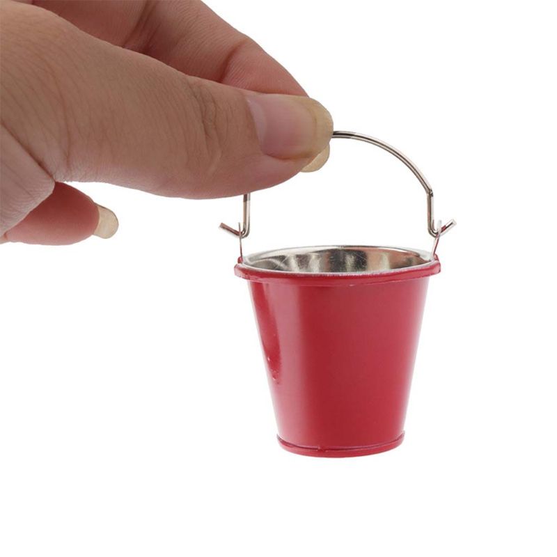 Simulation Mini Metal Pail Bucket 1/10 Scale Accessories for RC Crawler Car X5XE