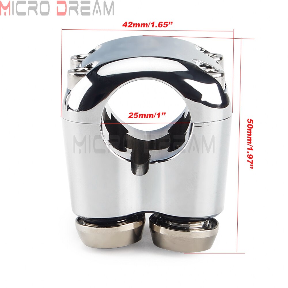 22mm 25mm Custom Motorcycle Handlebar Switches Slim Push Button for Harley Chopper Scrambler Cafe Racer Vintage Triple Switch: 25mm Chrome