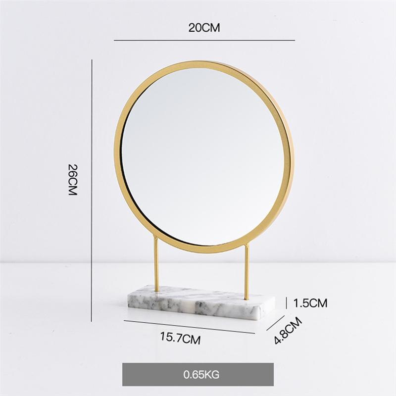 1Pc Modern Mirror Simple Golden Mirror Looking Glass For Makeup Home