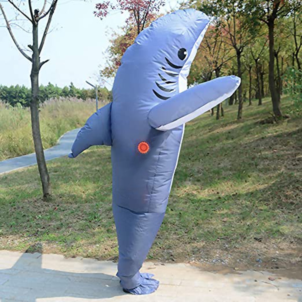 Outdoor Opblaasbare Kostuum Shark Game Fancy Dress Party Jumpsuit Cosplay Outfit Prop