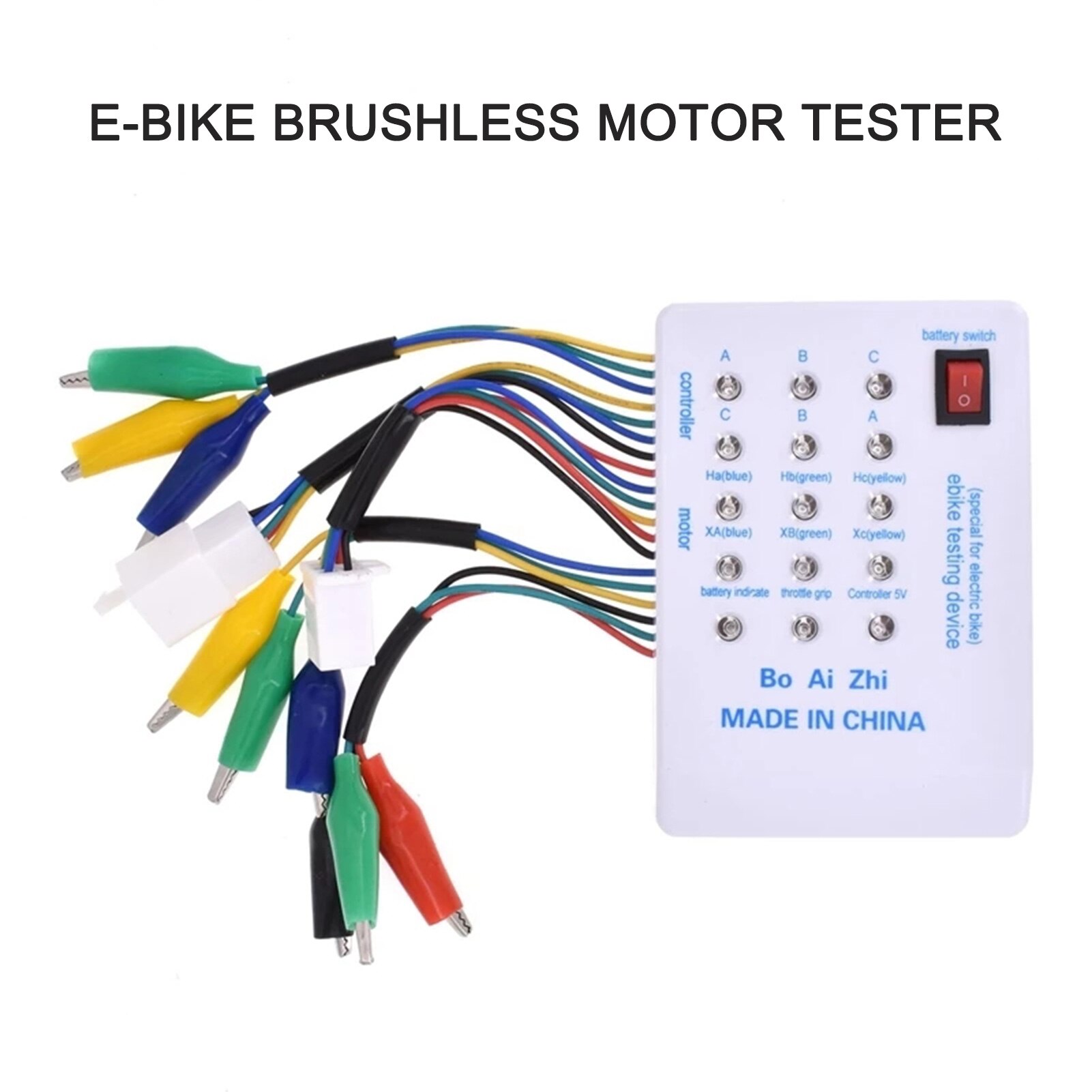 Borstelloze Motor Tester Electro Auto E-Bike Scooter Brushless Motor Controller Tester 24V/36V/48V/60V/72V