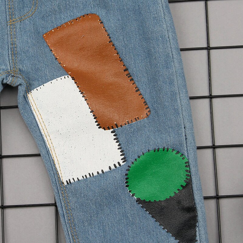 Ienens criança meninos meninas calças de brim calças compridas crianças bebê menina denim calças primavera moda cor clara cowboy calças caber 2-6y