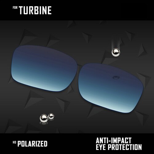OOWLIT Lenses Replacements For Oakley Turbine Sunglasses Polarized - Multi Colors: Blue Gradient