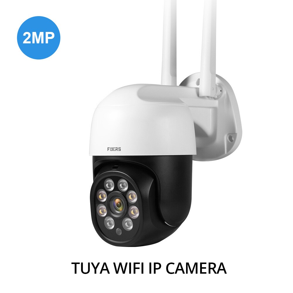 Fuers-sistema de alarma inteligente Tuya para el hogar, alarma antirrobo con WIFI, GSM, con pantalla LCD a Color, Sensor de movimiento de seguridad: 2MP Outdoor Camera