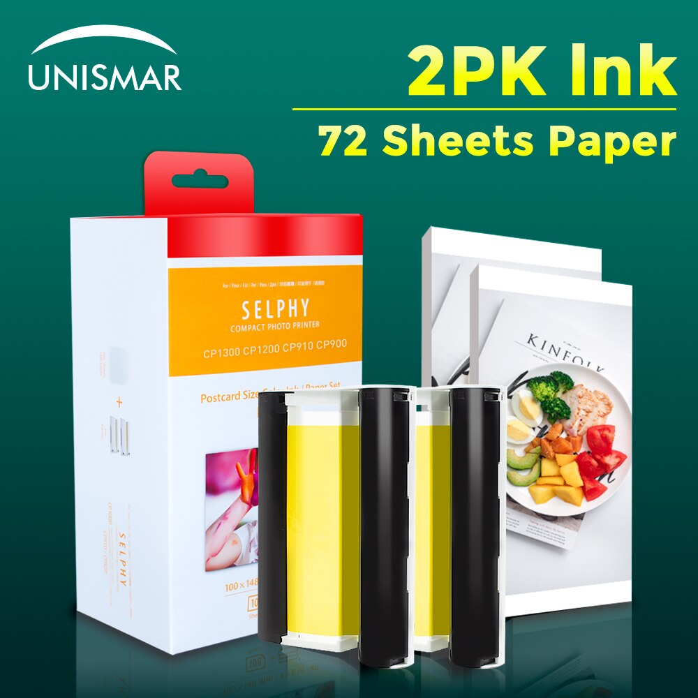 Papel de tinta de Color para impresora Canon Selphy, KP-36IN de 6 pulgadas, CP1200, CP1300, CP910, CP900, KP-108IN, 3 uds.: 5 set