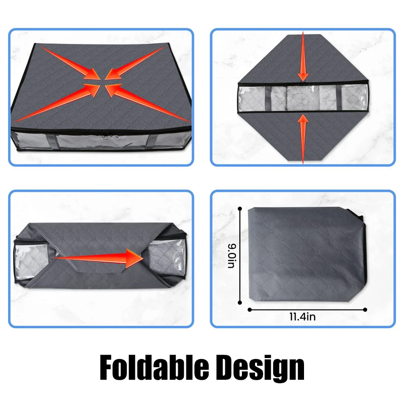 1/3/5PCS Kleding Opbergtas Deken Verpakking Zak Opvouwbare Geweven Opbergtas Onderbed Kleding Organizer stofdichte Opbergtas