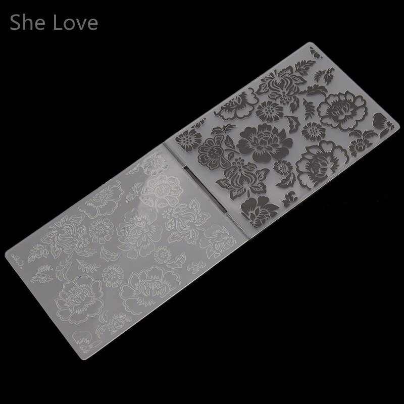 Chzimade Plastic Embossing Folder Peony Flower DIY Scrapbooking Photo Album Card Paper Craft Decoration