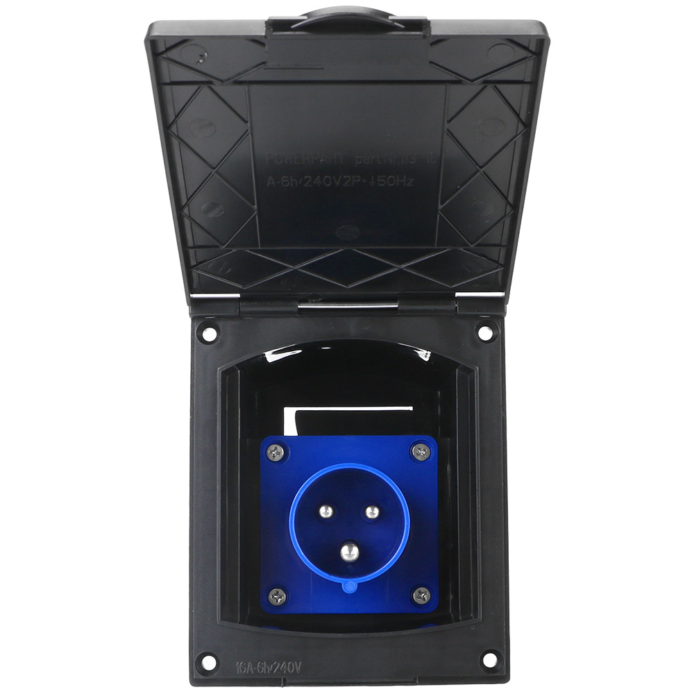 220V-240V 16A Stopcontact Met Cover Externe Flush Haak Up Waterdicht Voor Kampeerauto Marine