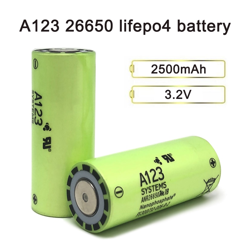 26650 lifepo4 batterij 3.2v hoge afvoer 70A (30C) 2500mAh batterij e-bike golf auto & accu-gereedschap 26650 batterij