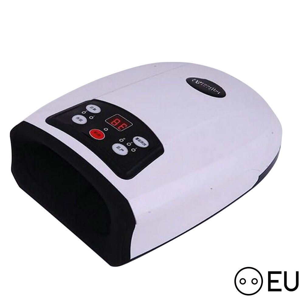 Electric Hand Massager Physiotherapy Equipment Palm Massage Device Pressotherapy Air Compression Finger Massager Apparatus: white EU