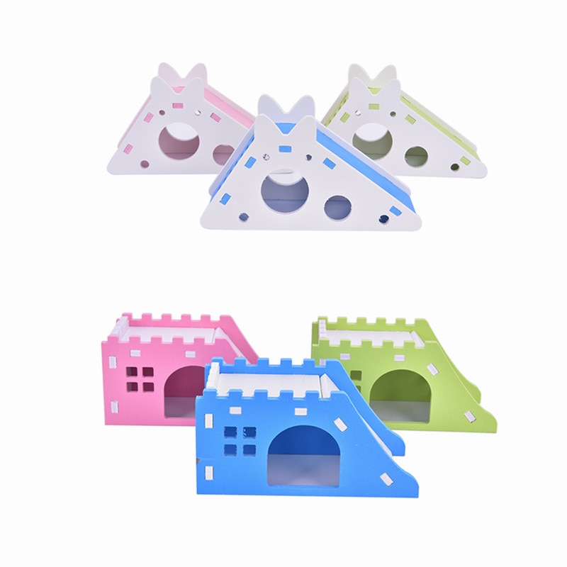 Maison de Hamster en bois avec échelle coulissante pour cochon d'inde, jouet d'exercice mignon, accessoires Cage à Hamster