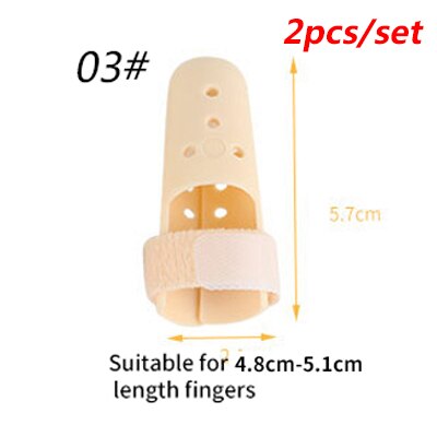 1/2/5Pcs Convenient Adjustable Finger Joint Support Orthosis Finger Fixed Splint Orthodontic Device Protector Finger Care Tool: Type C-2Pcs