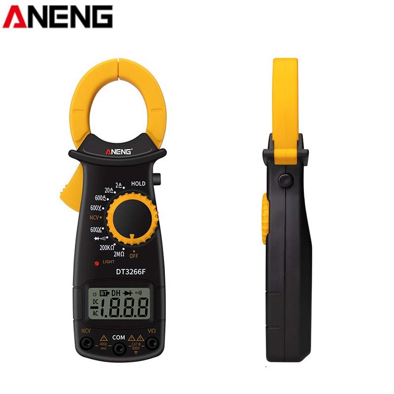 ANENG-Mini multímetro Digital de pinza DT3266F, amperímetro, pinza eléctrica, medidor de resistencia de tensión CA/CC con Zumbador