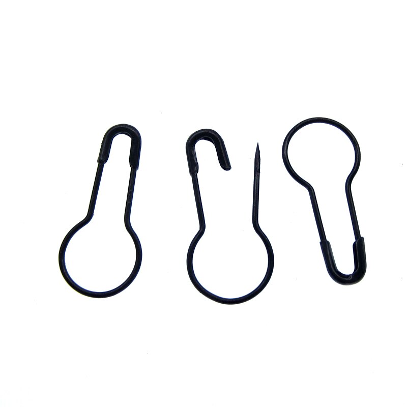 100Pcs Copper Small Safety Pins DIY Craft Supplies Round Calabash Buckle Pins Clothes Knitting For Sewing Tool 2.0cm: black