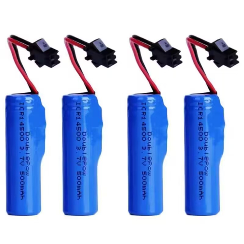 14500 AA rechargeable battery 3.7V 500mAh rechargeable lithium battery with intelligent protection board: GRAY