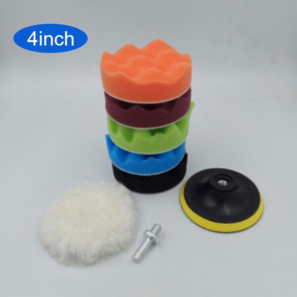 8pcs 3 4 5 6 7Inch Sponge Polishing Waxing Buffing Pads Kit Set Compound For Auto Car NJ88